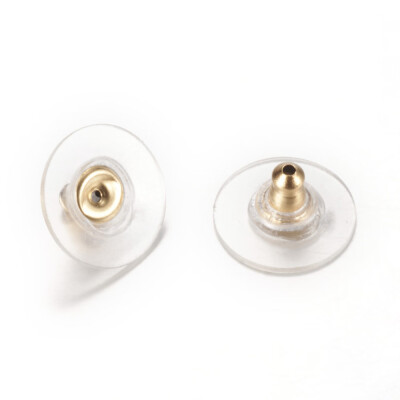 

304 Stainless Steel Ear Nut Findings Golden 12x12x6mm Hole 1mm