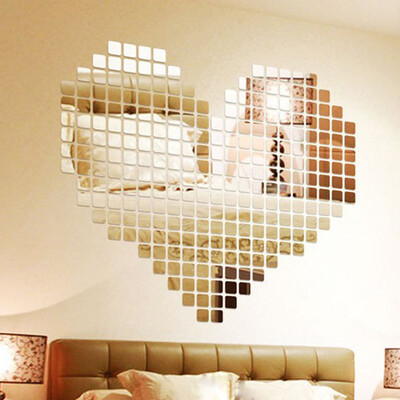 

DIY Acrylic Square Solid Mirror Wall Sticker Bathroom Porch Ceiling Decoration Stickers