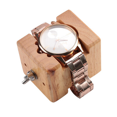 

〖Follure〗Wooden Watch Case Block Movement Wood Stainless Steel Watch Repair Tool