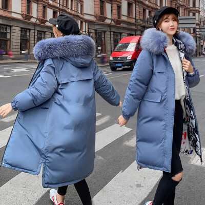 

Toponeto Women Winter Coat Double-Sided Wear Hooded Thick Warm Slim Jacket Long Overcoat