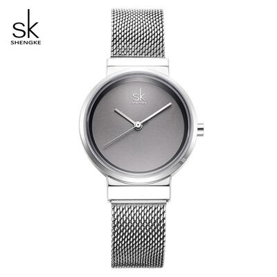 

Shengke Luxury Stainless Steel Blue Watch Women Fashion Quartz Watch For Reloj Mujer 2018 SK Ladies Watches Christmas Gift K0083