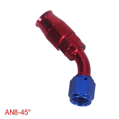 

Tailored AN -8 45 degree Stealth Blue & Red Teflon Hose Fitting Oil Fuel Line Adapter