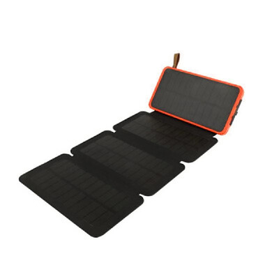 

Solar Power-Bank Portable Waterproof Solar Charger Outdoor Dual USB Ports Foldable Phone Charger