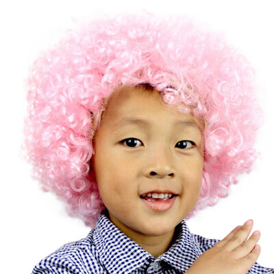 

〖Follure〗Party Disco Funny Afro Clown Hair Football Fan-Kids Afro Masquerade Hair Wig