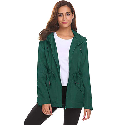 

Toponeto Womens Outside Waterproof Lightweight Raincoat Hooded Overcoat Rain Jacket
