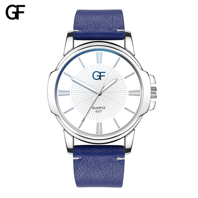 

Gobestart Fashion High-End Mens Quartz Letter Leather Watch Pointer Light Series Men
