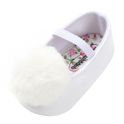 

Baby Girl Hair Ball Single Shoes Fashion Toddler First Walkers Kid Shoes