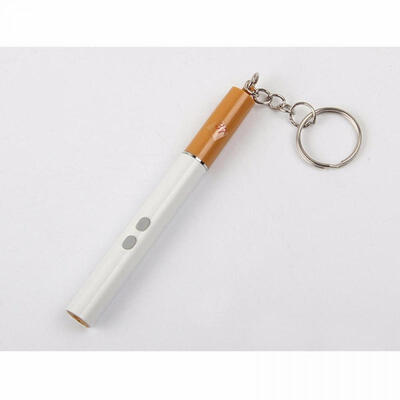 

Cigarette Shape Mini Portable Key Chain Ring LED Flashlight With Laser Pen Writing Torch Light