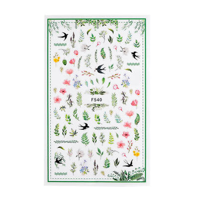 

1 Sheet Nail Art Stickers 3D Flower Decals Slider Wraps Kids Manicure Decor