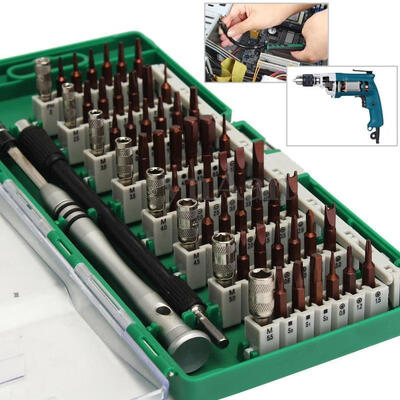

S2 Tool Steel 60 in 1 Precision Screwdriver Nutdriver Bit Repair Tools Kit Sets