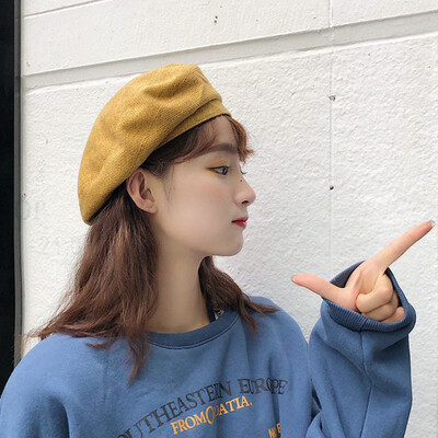 

Redwood Beret Female Summer Thin British Retro Octagonal Cap Breathable Japanese Black Cap Summer ins