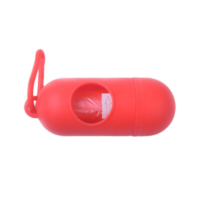 

〖Follure〗Pill Shape 3pc Pet Dog Poop Bag Dispenser Waste Garbage Bags Carrier Holder Disp