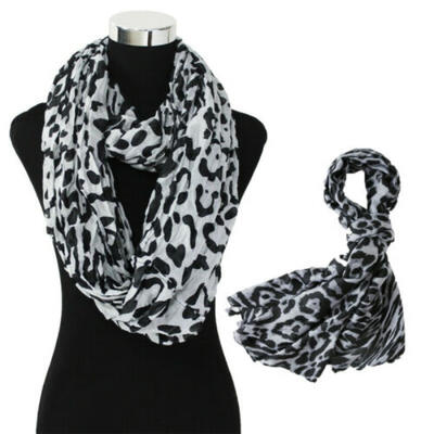 

Women Winter Fashion Leopard Tiger Cheetah Print Warm Scarf Shawl Silk Scarves