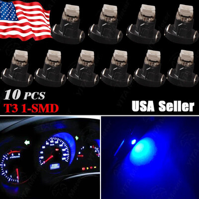 

10pcs T3 Neo Wedge Led Bulbs Instrument Panel Cluster Interior Lights Pure Blue