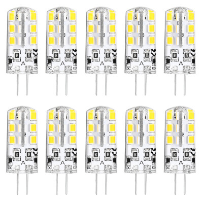 

Lightme 10PCS DC 12V 2W G4 SMD 2835 LED Dimmable Lamp Bulb Spotlight with 24 LEDs