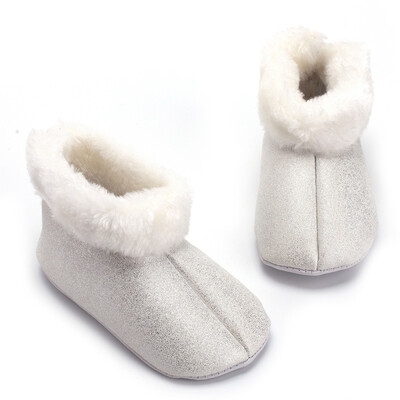 

Autumn Baby Girl PU Fur Design Boots Casual Shoes First Walkers Newborn Cute Non-slip Soft Sole Shoe