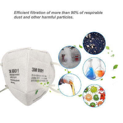

50pcslot 3M 9001 Dust Mask PM25 Anti-fog Safety Masks Anti influenza KN90 Particulate Respirator
