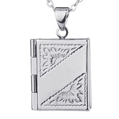 

Pendant Necklace New Fashion 925 Sterling Silver Locket Box Photo Frame Pendant Necklace Chain Charm Jewelry