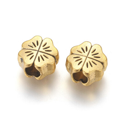 

Tibetan Style Alloy European Beads Large Hole Beads Lead Free&Cadmium Free Flower Great for Mothers Day Gifts making