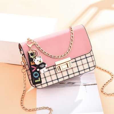 

Summer single shoulder bag female plaid casual Korean version of the chain bag fashion wild Messenger bag