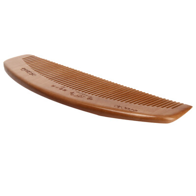 

〖Follure〗Natural Health Peach Wooden Mahogany Comb Present Moon Comb
