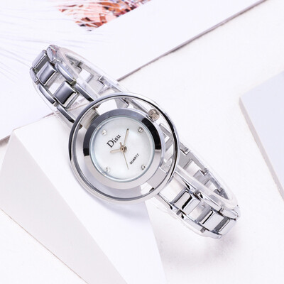 

European style featured head diamond-encrusted mirror fashion watch hot alloy ladies quartz watch