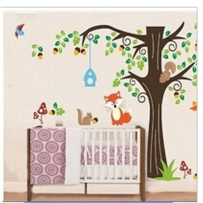 

DIY Removable Cartoon Tree Animal Forest Vinyl Art Wall Stickers Home Decor