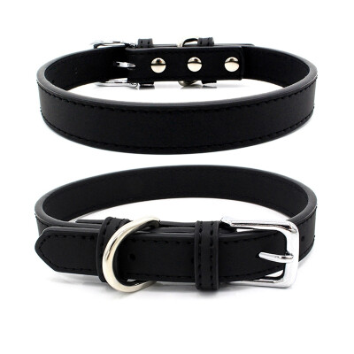 

Cat Puppy Collar Neck Strap PU Leather Dogs Adjustable Buckle Dog Collars Puppy Necklace For Small Dogs Pet Accessories