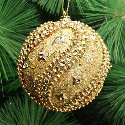 

〖Follure〗Christmas Rhinestone Glitter Baubles Balls Xmas Tree Ornament Decoration 8CM
