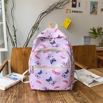 

Tailored Nylon Print Backpack Waterproof Campus Student Lightweight Schoolbag