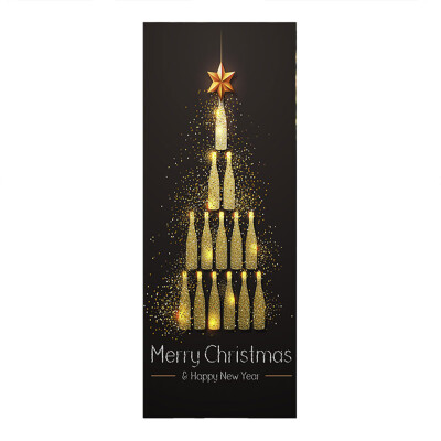 

Tailored Christmas Decoration Door Stickers 3D Simulation Removable Waterproof Wall Stickers