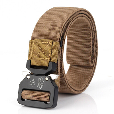 

New Unisex belt Quick release fashion Elastic knitting weaving Nylon Men&Women belt solid color casual Men cowboy belt