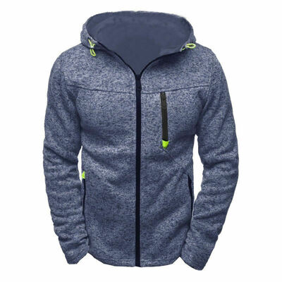 

Mens Plain Hoodie Coloured Hooded Zip Up Jacket Men Warm Fleece Sweatshirt Tops