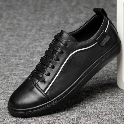 

New leather large size mens shoes casual shoes mens breathable British low cut leather mens tide single shoes leather shoes