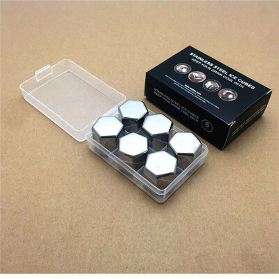 

Toponeto Stainless Steel Ice Cubes Reusable Metal Chilling Stones with Whisky Keep Cold