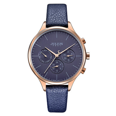 

Watch womens waterproof belt retro simple temperament large dial with calendar week ladies watch tide