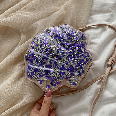 

Shangxin small bag 2019 Korean version of foreign gas shell quicksand single shoulder bag summer lovely sequins oblique cross bag