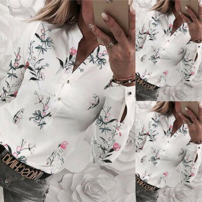 

NEW Women Slim Long Sleeve Blouse Formal Ladies Office Elegant Basic Tops Shirts