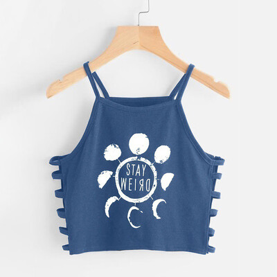 

Starmoon Womens Summer Fashion Letter Printed Vest Top Sleeveless T-Shirt Blouse