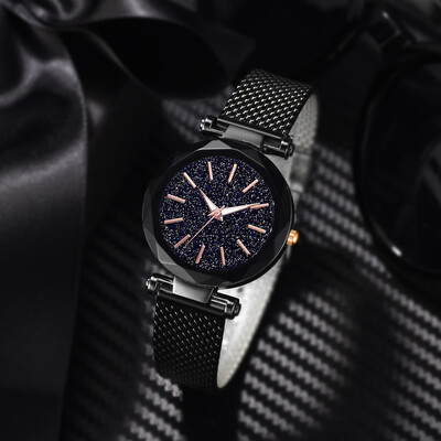 

RM Cool Fashion Without Digital Simple Star Sky Dial Ladie Mesh With Quartz Watch