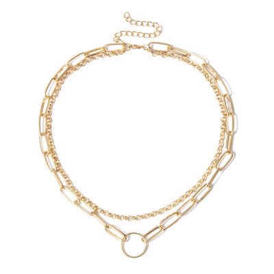 

Fashion Double Layer Coin Necklace Bohemia Round Sequins Choker Necklace Pendant On Neck Chain Jewelry
