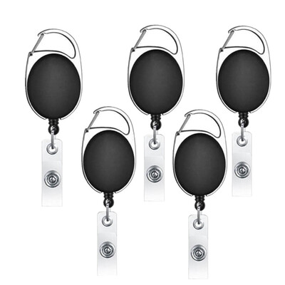 

〖Follure〗5PCS Retractable Reel ID Badge Lanyard Name Tag Key Card Holder Belt Clip