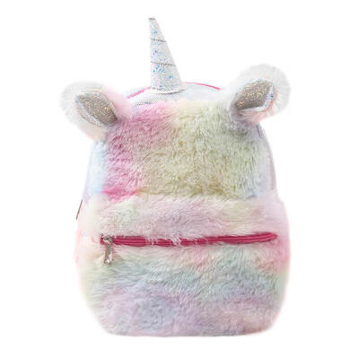 

Cute Women Sequins Backpack Small Multi Plush Shoulder Travel Schoolbags