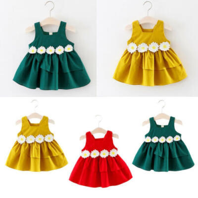 

Toddler Baby Girl Floral Clothes Sleeveless Dress Skirt Sundress Sunsuit Dresses