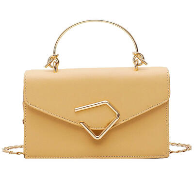 

Solid Color Flap Clutch Women PU Leather Shoulder Crossbody Chain Bags