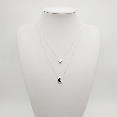 

Star Moon Pendant Necklace Clavicle Chain Ms Necklace