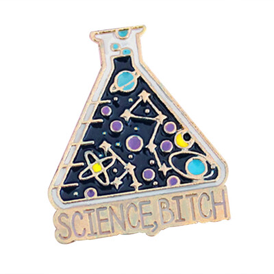 

Fashion Enamel Brooches Scientific Star Pins Denim Jacket Cone Badge
