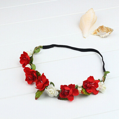 

〖Follure〗Fashion Women Girls Flower Head Hollow Elastic Hair Band Headband Wedding Party