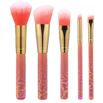 

Toponeto 5 Pcs Cracked Lacquer Wood Handle Eyeshadow Brush Makeup Brush Set