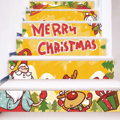 

〖Follure〗Christmas 3D Simulation stair stickers Waterproof Wall Stickers DIY Home Decor
